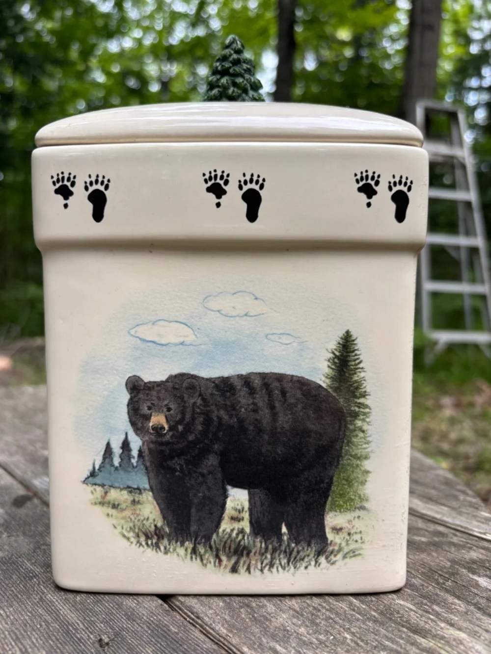 Vintage Ceramic Bear themed Jar